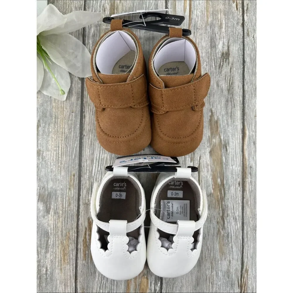Baby Girls Carter’s Boots &  Mary Jayne Style Shoes 2-Pack Size 0-3 Months